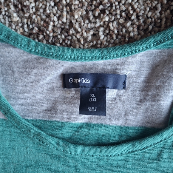 GAP Kids Green and White Sleeveless Romper New With Tags Size 12 - Picture 2 of 4